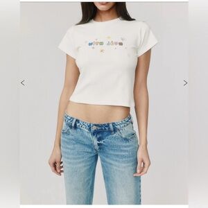 With Jean “with flowers” baby tee